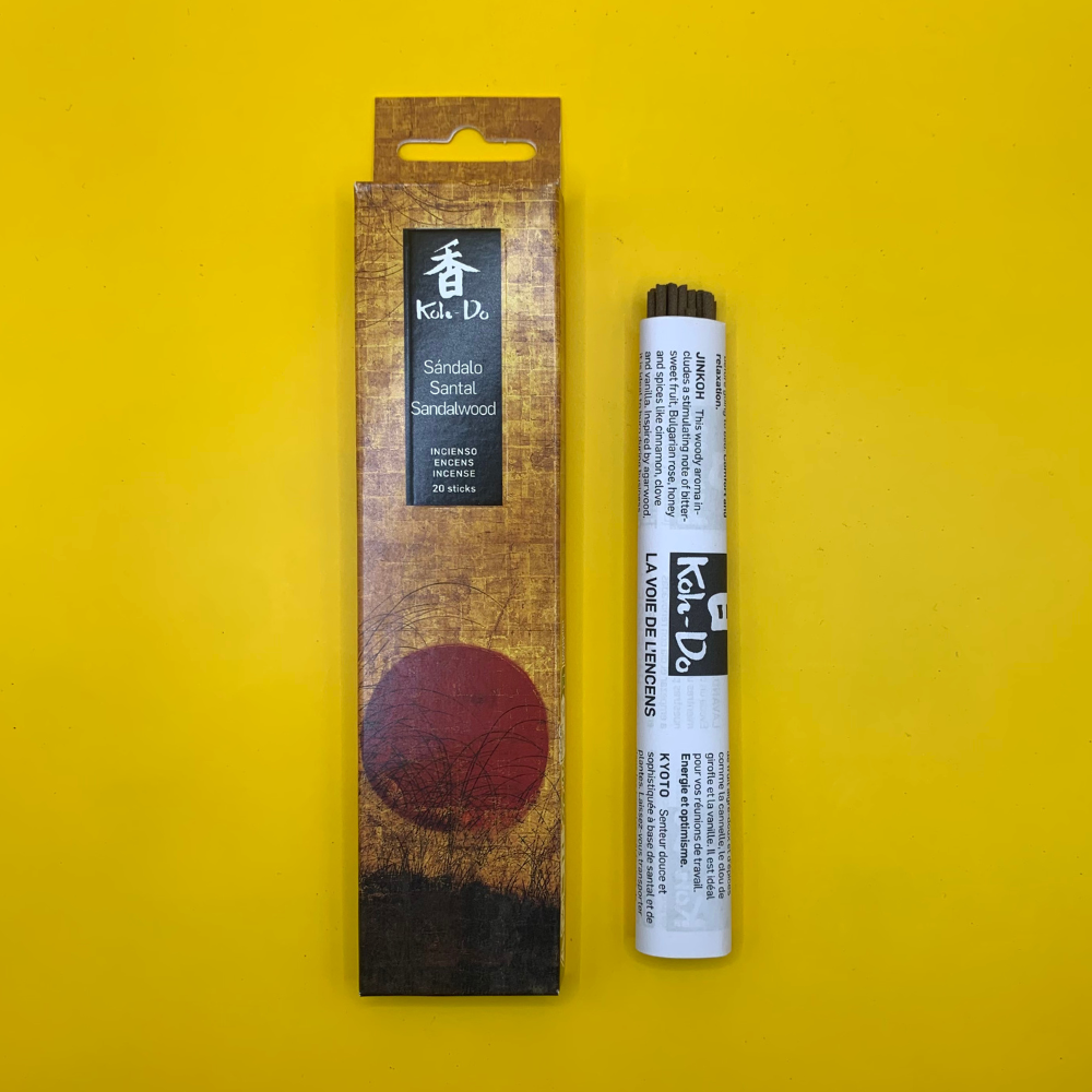 Koh Do Sandalwood - Japanese Incense Sticks (20) - Classic Sandalwood - Minimal Smoke