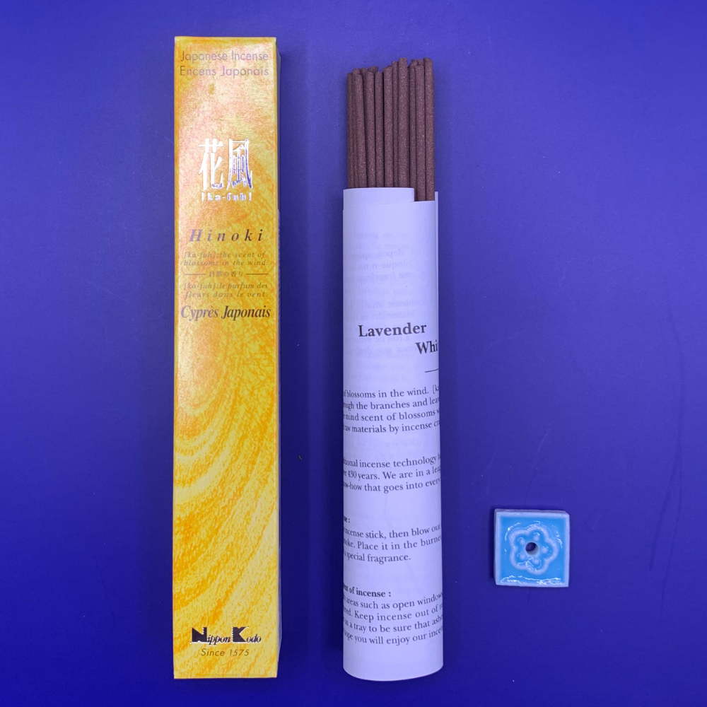 Ka Fuh Hinoki Japanese Cypress Incense - 50 sticks - Minimal Smoke