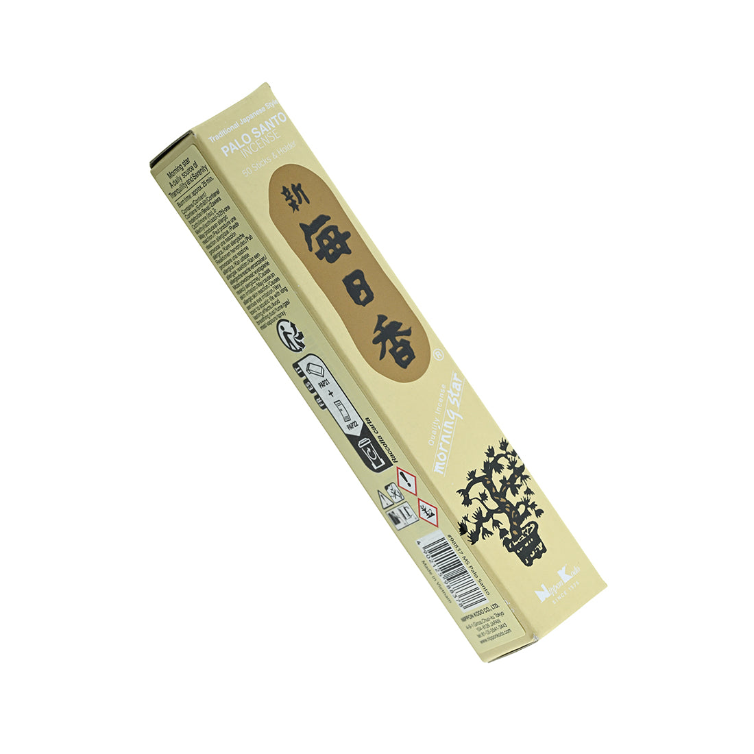Morning Star Palo Santo Incense 50 Sticks Sacred Wood Aroma for Cleansing and Focus Plastic-Free Japanese Incense
