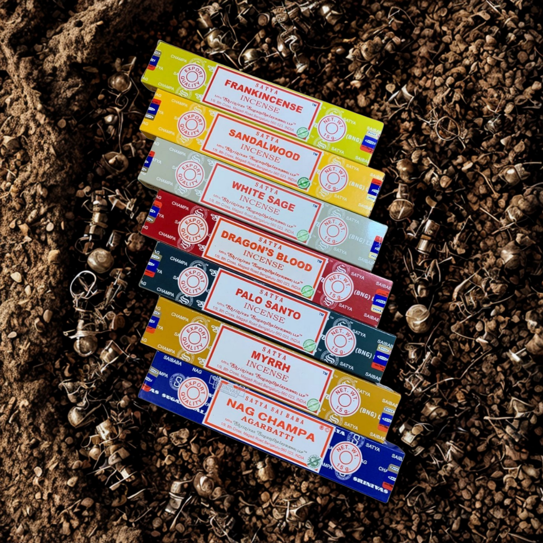 Satya Breath of the Forest Incense - Air Purifying Resin Scents | White Sage, Palo Santo, Frankincense, Sandalwood | Smudge & Cleanse Set Satya