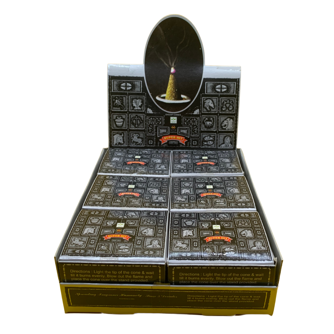 Satya Super Hit Dhoop Cones – Uplifting Blend