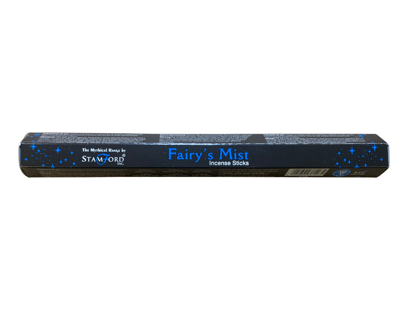 Stamford Fairy’s Mist Incense Sticks – hand-rolled white rose fragrance sticks in black packaging