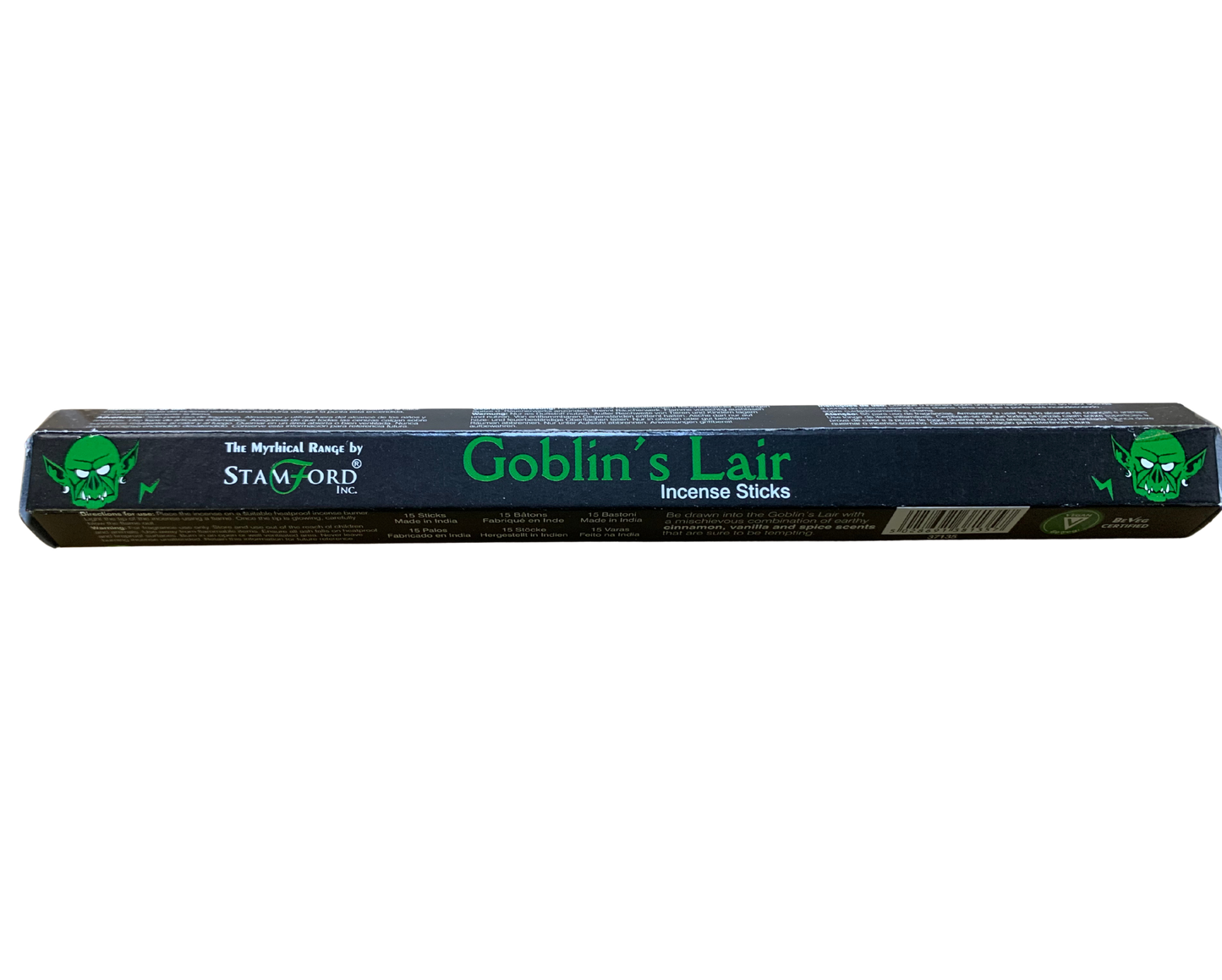 Stamford Goblin’s Lair Incense Sticks – dark smoky cinnamon and resin aroma packaging