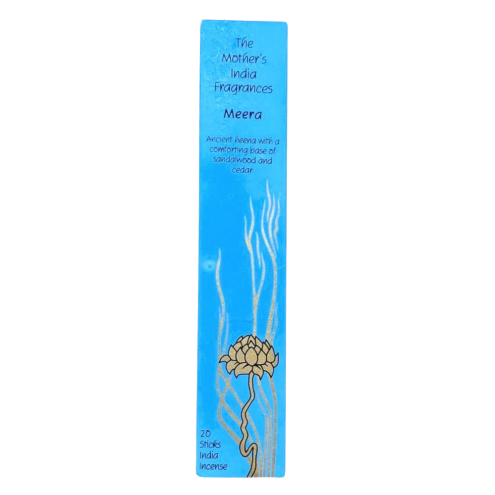 Mother's India Meera - Heena, Sandalwood & Cedarwood Blend (20 Sticks) Fair Trade