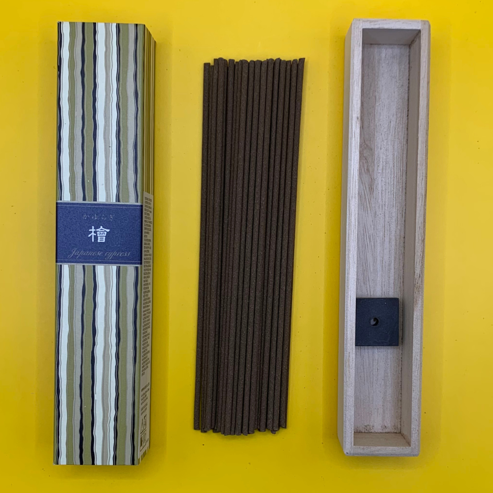Kayuragi Japanese Cypress - Incense Sticks 40 - Hinoki Cypress - Minimal Smoke