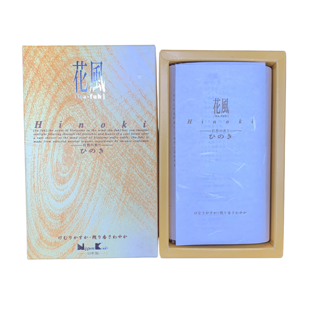 Ka Fuh Hinoki Japanese Cypress Incense - 430 sticks - Minimal Smoke