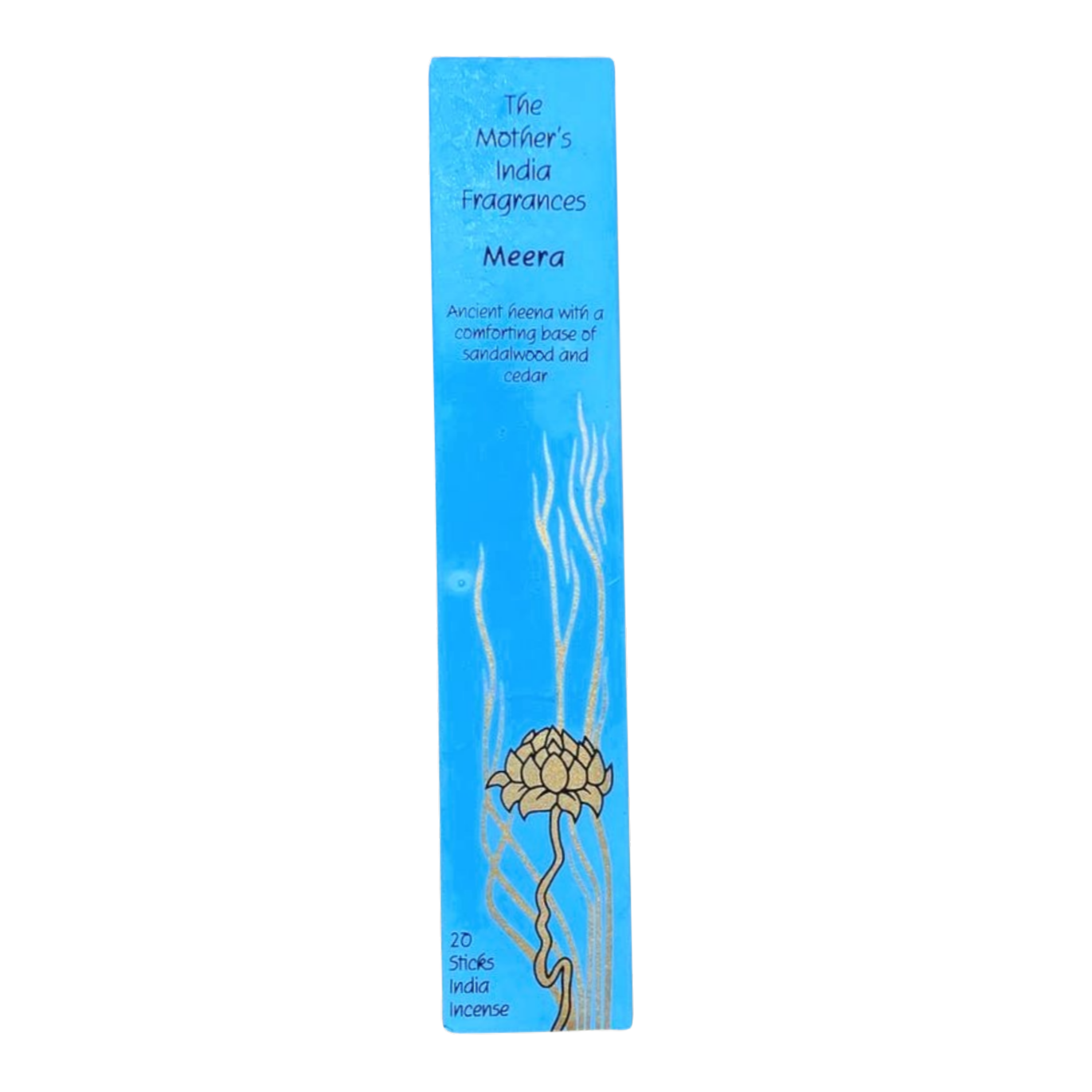 Mother's India Meera - Heena, Sandalwood & Cedarwood Blend (20 Sticks) Fair Trade