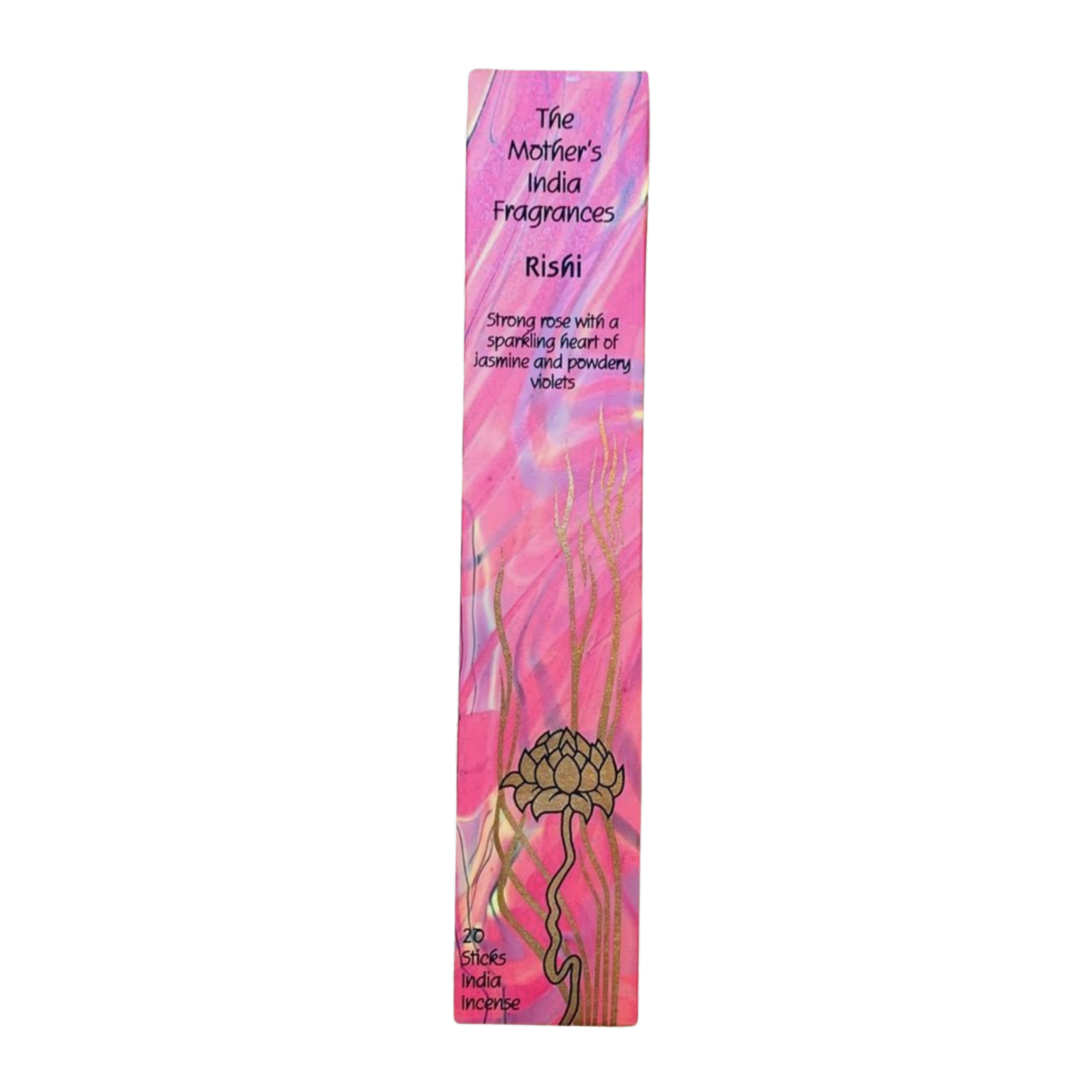Mother's India Rishi Incense - Rose, Jasmine & Violet Blend (20 Sticks) Fair Trade