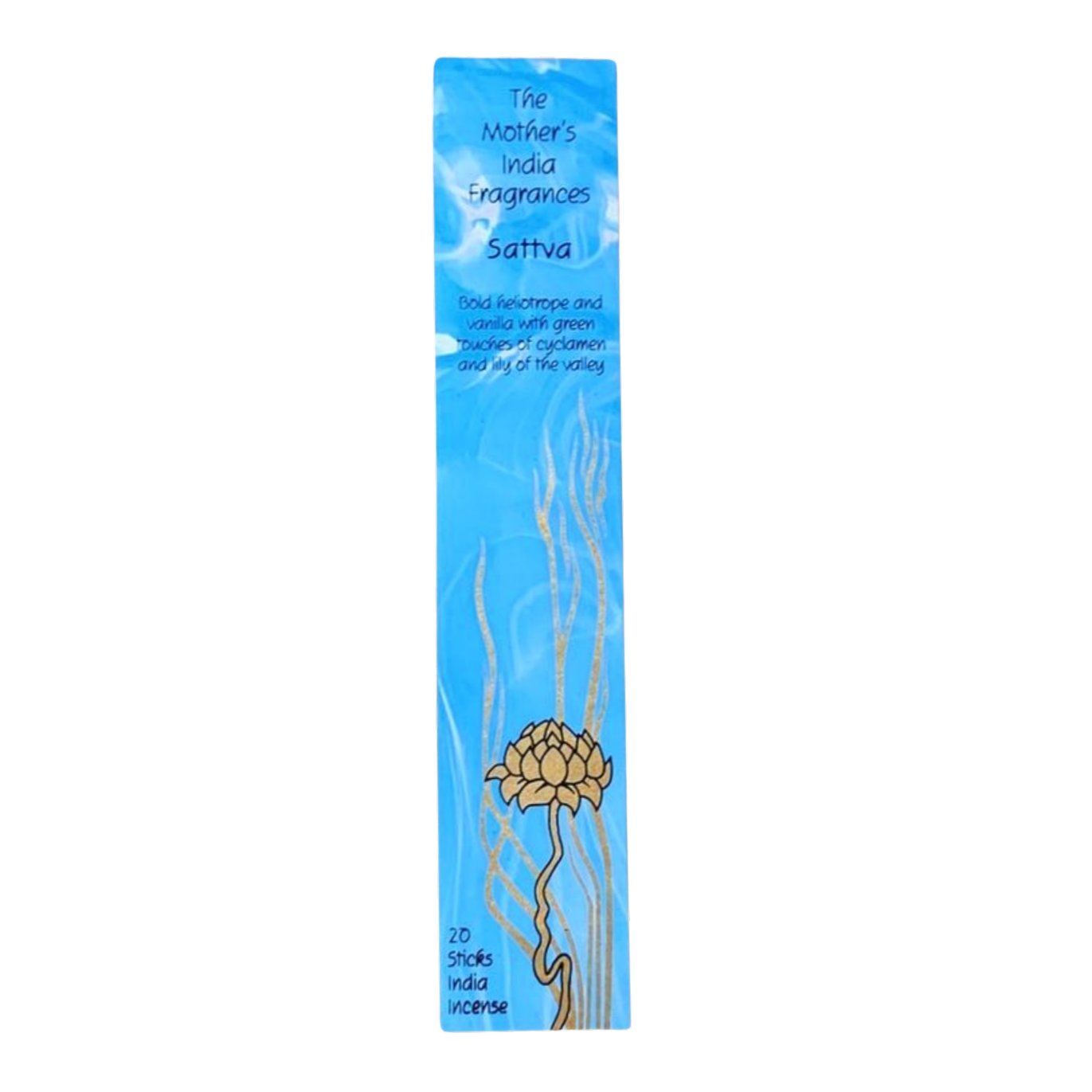 Mother's India Sattva Incense - Heliotrope, Vanilla & Lily of the Valley Blend (20 Sticks) Fair Trade