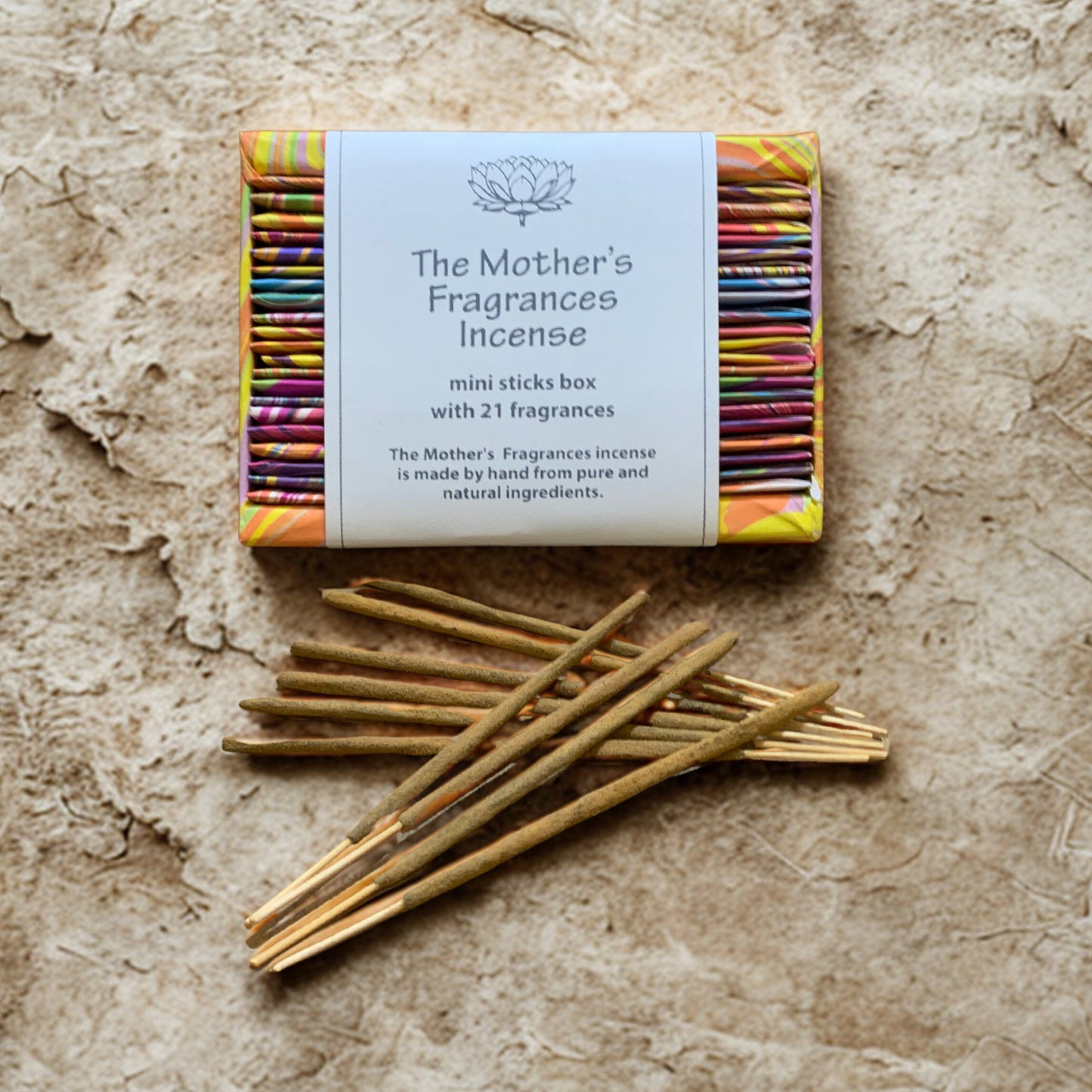 The Mother's Fragrances Incense GIFT BOX: 4 mini sticks of 21 fragrances