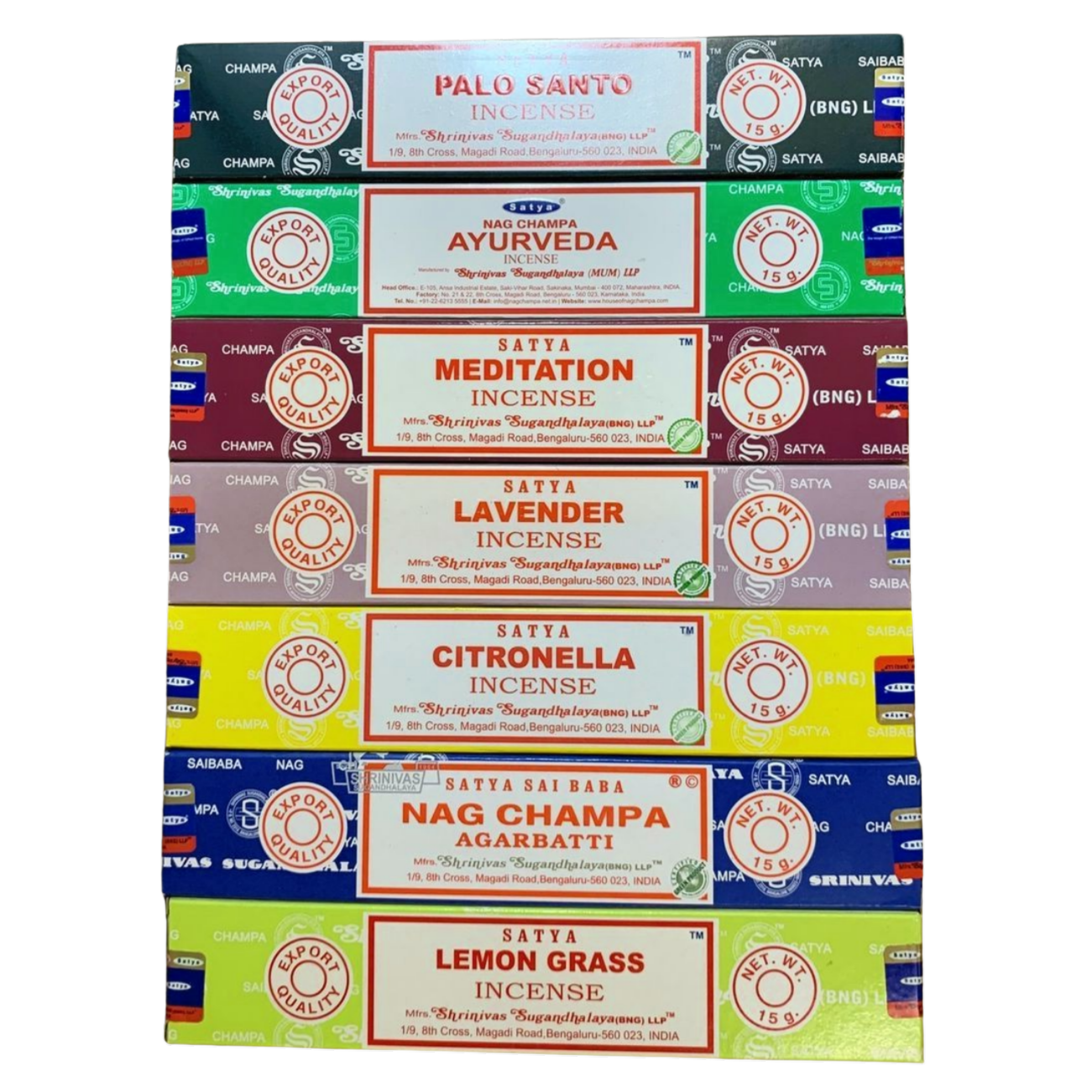 Satya Awaken the Senses Incense - Uplifting & Clarity Pack | Lemongrass, Citronella, Eucalyptus, Meditation | Anti-Stress & Focus