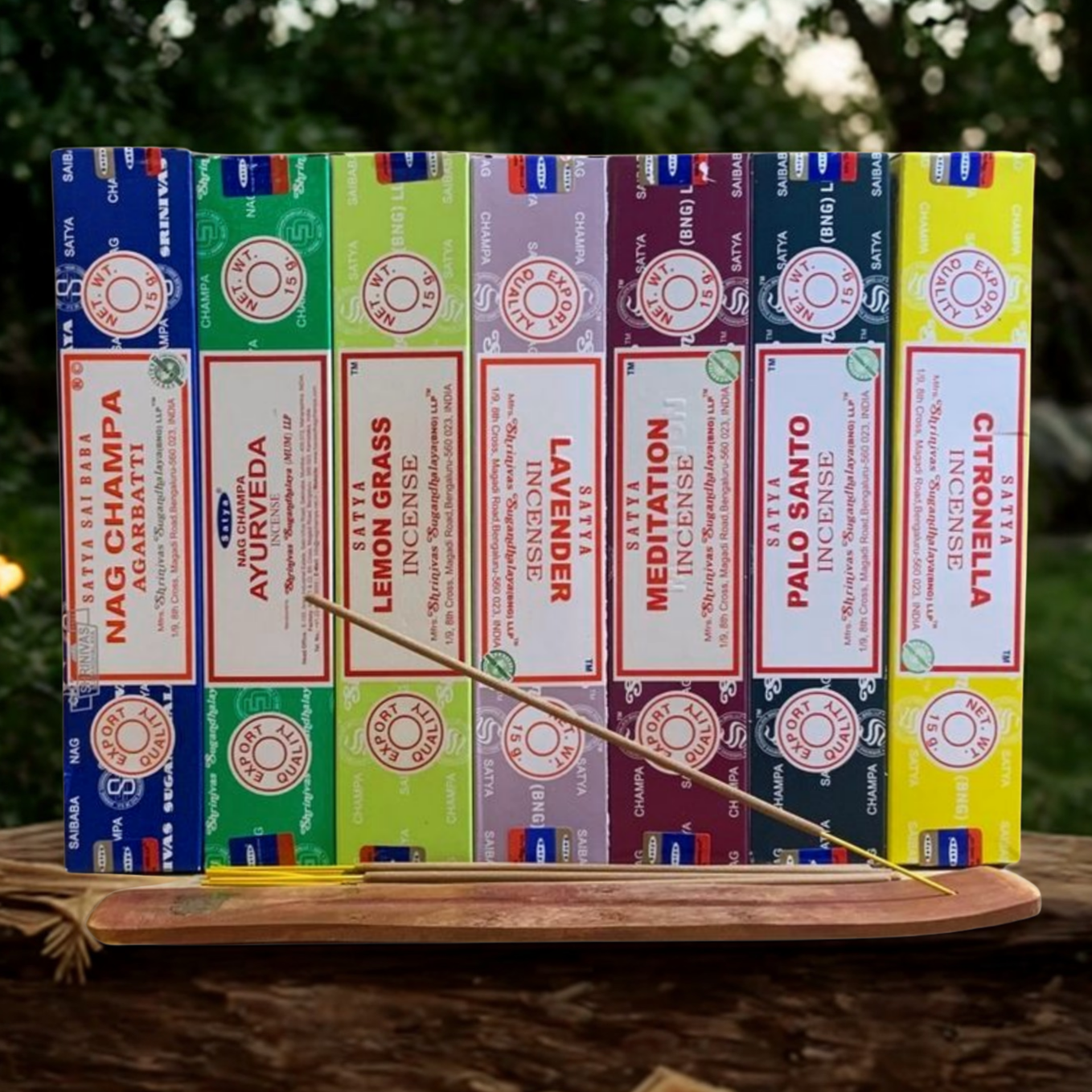 Satya Awaken the Senses Incense - Uplifting & Clarity Pack | Lemongrass, Citronella, Eucalyptus, Meditation | Anti-Stress & Focus
