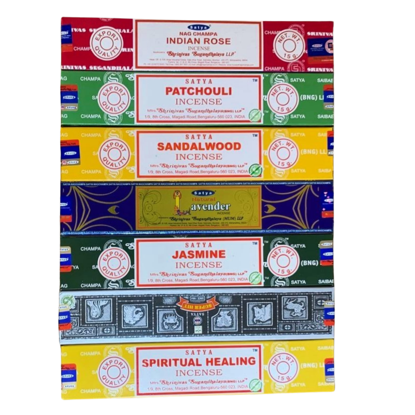 Heart Opening Incense Bundle – 7 scents including Rose, Jasmine, Lotus, Sandalwood, Spiritual Healing, Patchouli, and Super Hit