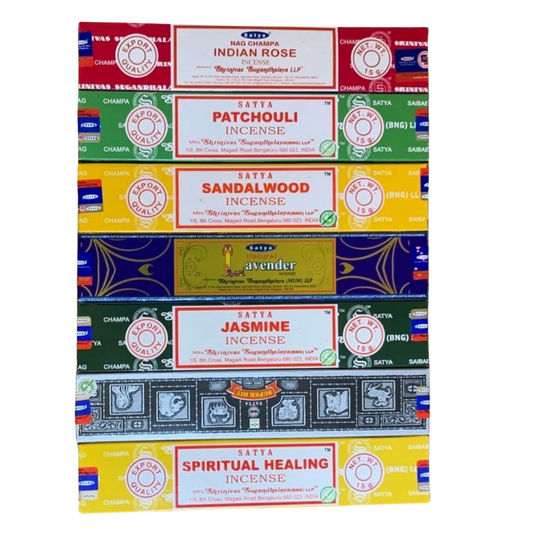 Heart Opening Incense Bundle – 7 scents including Rose, Jasmine, Lotus, Sandalwood, Spiritual Healing, Patchouli, and Super Hit