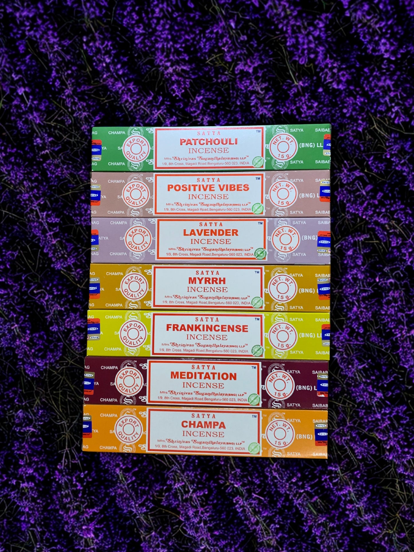 Satya Evening Unwind Incense - Sleep & Restoration Bundle | Lavender, Frankincense, Patchouli, Champa | Night Calm & Dreamy Vibes