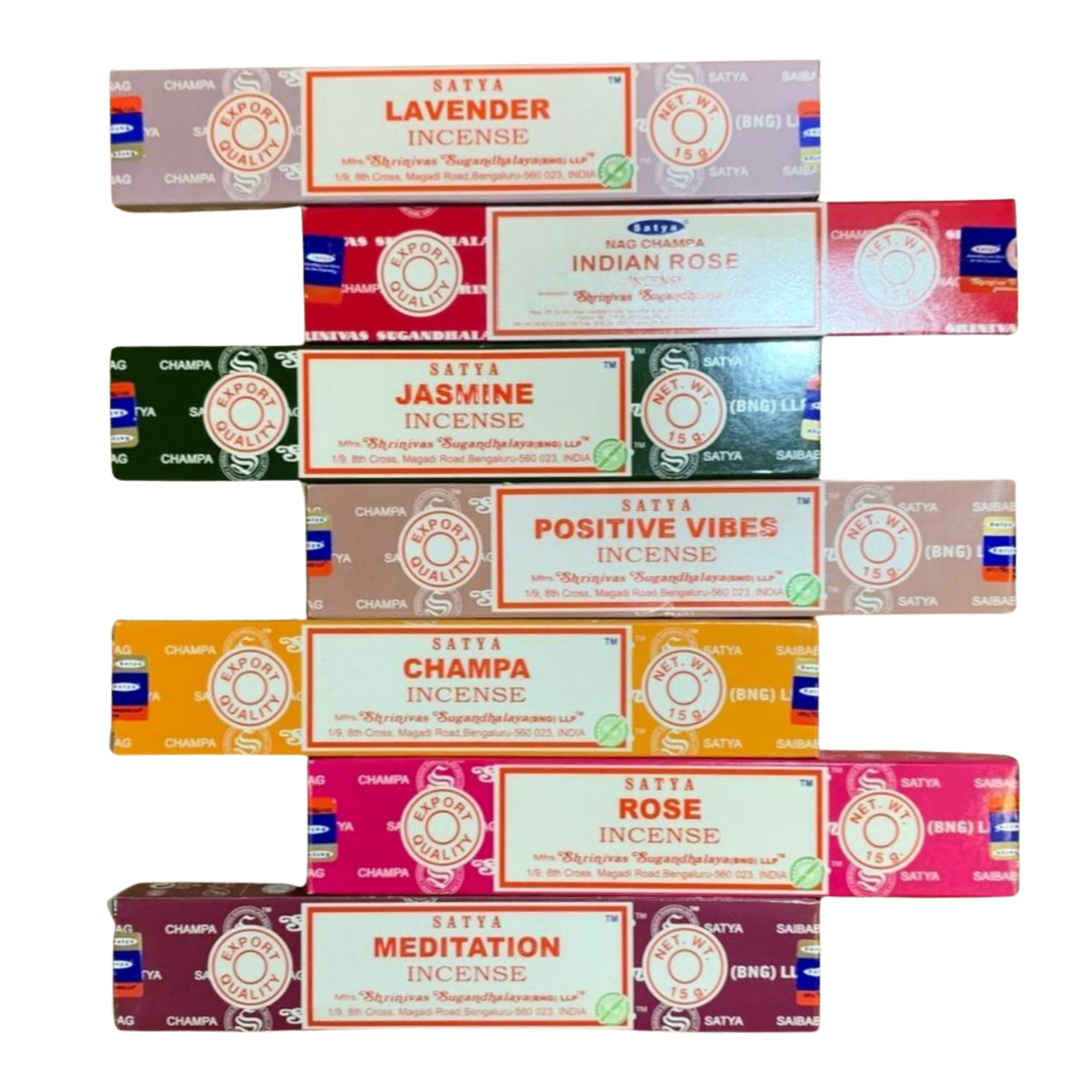 Satya Harmony Within Incense - Women's Wellness Set | Rose, Jasmine, Lavender, Lotus, Tranquility | Hormone Balance & Moon Cycle