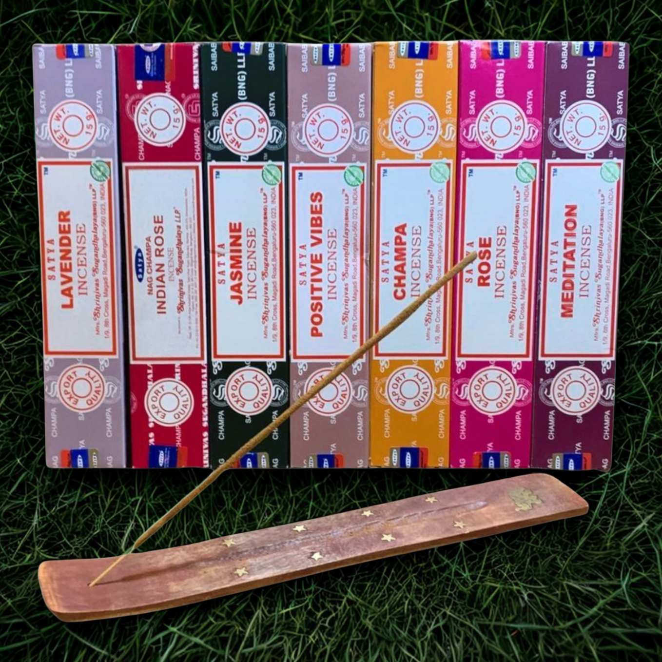 Satya Harmony Within Incense - Women's Wellness Set | Rose, Jasmine, Lavender, Lotus, Tranquility | Hormone Balance & Moon Cycle
