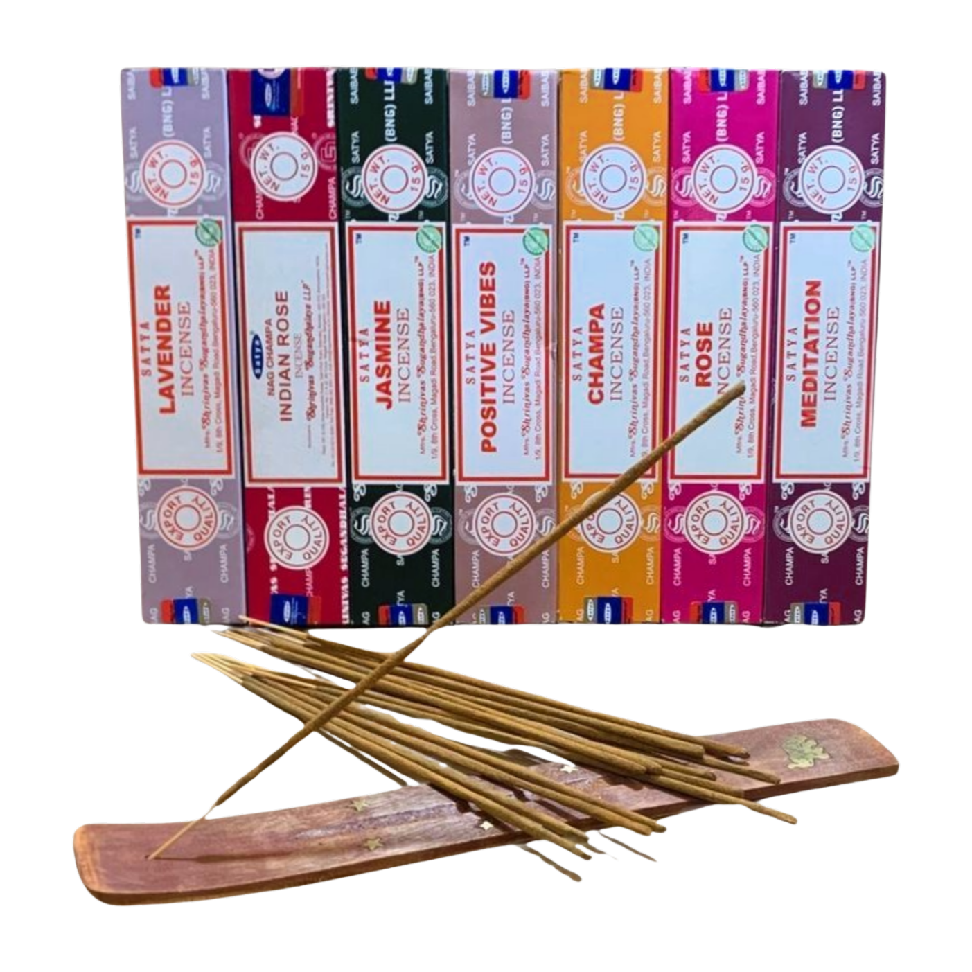 Satya Harmony Within Incense - Women's Wellness Set | Rose, Jasmine, Lavender, Lotus, Tranquility | Hormone Balance & Moon Cycle