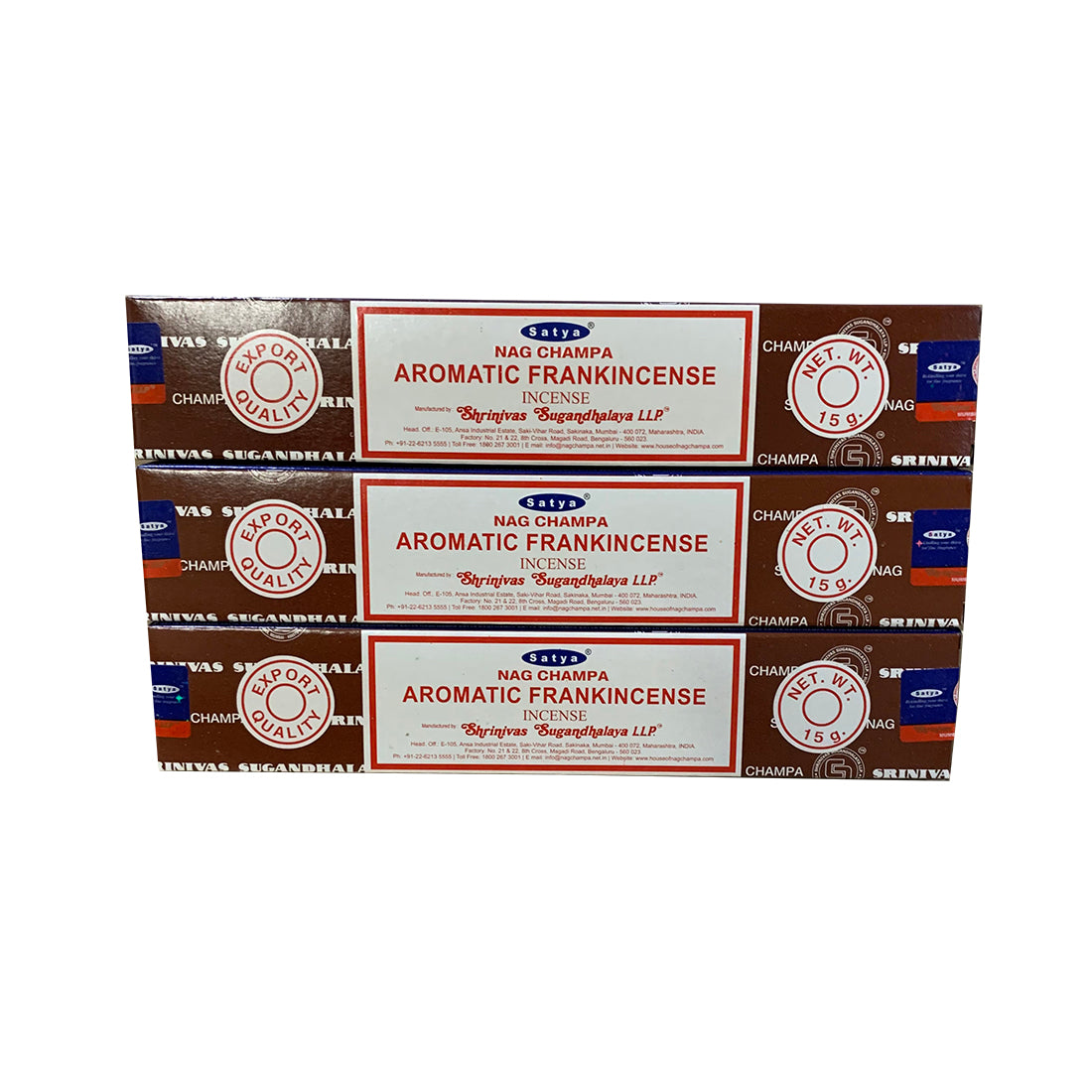 Satya Aromatic Frankincense Incense Sticks – Spiritual Harmony & Stress Relief