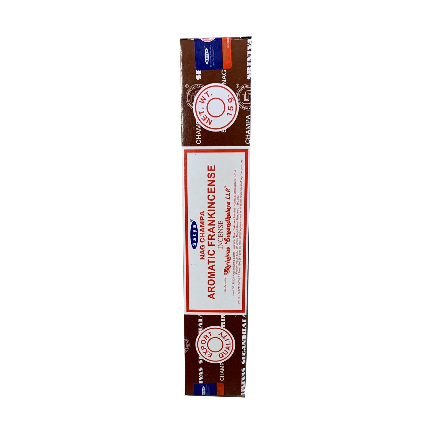 Satya Aromatic Frankincense Incense Sticks – Spiritual Harmony & Stress Relief