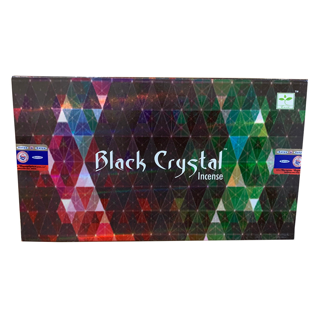 Satya Black Crystal Incense Sticks – Energy Protection, Grounding & Aura Cleansing