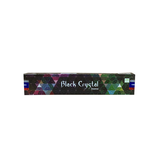 Satya Black Crystal Incense Sticks – Energy Protection, Grounding & Aura Cleansing