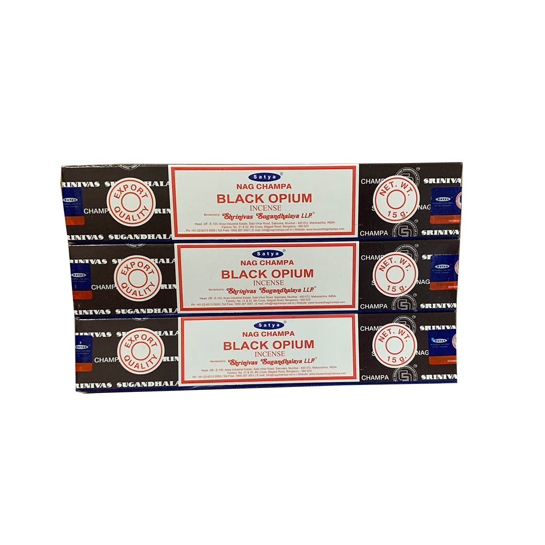 Satya Black Opium Incense Sticks – Romance & Sensual Atmosphere