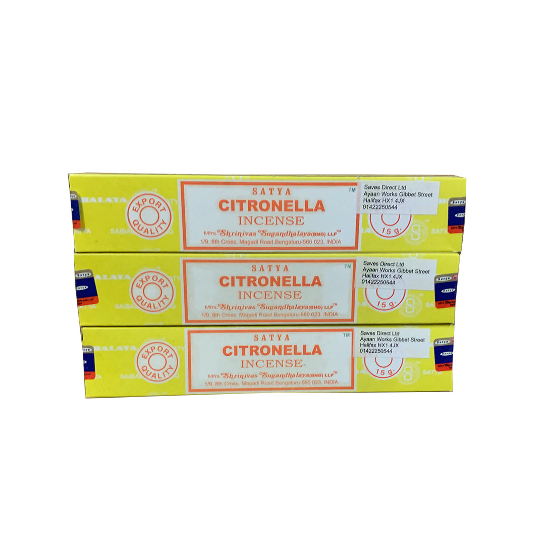 Satya Citronella Incense Sticks – Natural Insect Repellent & Uplifting Aroma