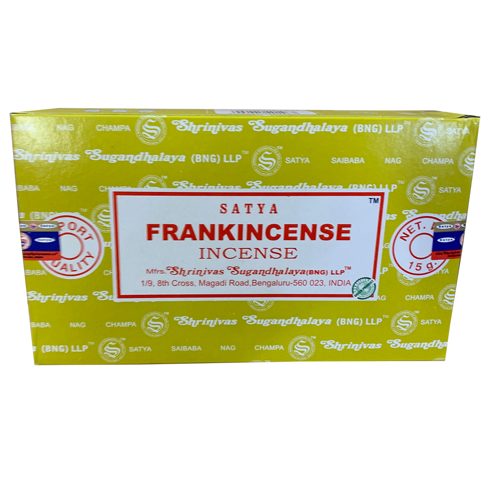 Satya Frankincense Incense Sticks – Purification & Calming Sacred Resin, spicy, resinous, earthy