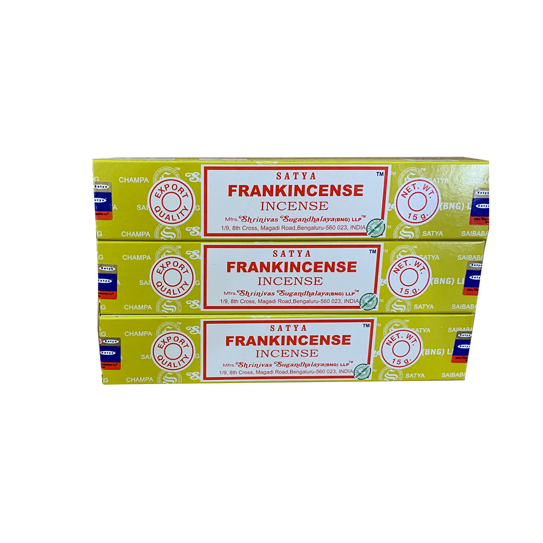 Satya Frankincense Incense Sticks – Purification & Calming Sacred Resin, spicy, resinous, earthy