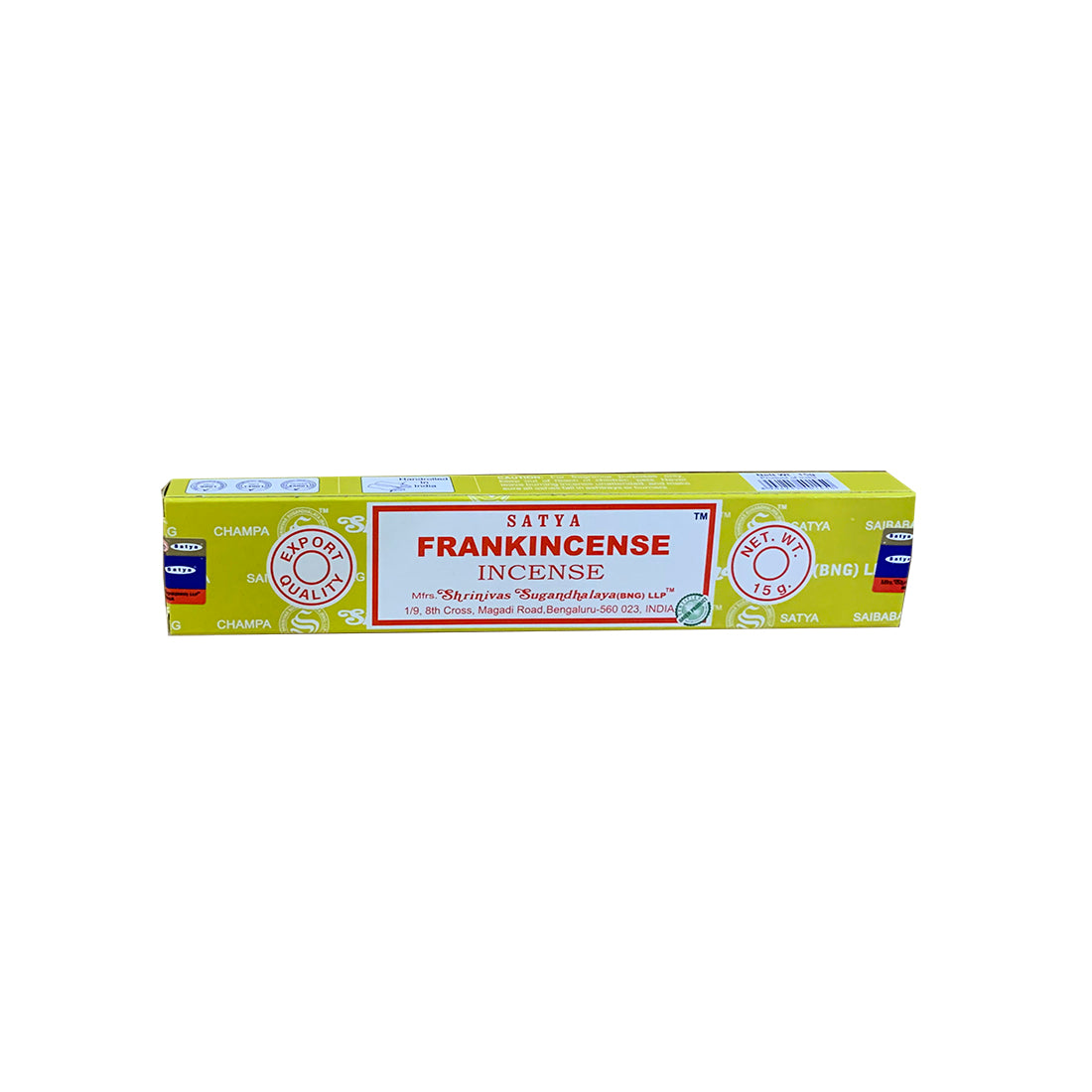 Satya Frankincense Incense Sticks – Purification & Calming Sacred Resin, spicy, resinous, earthy