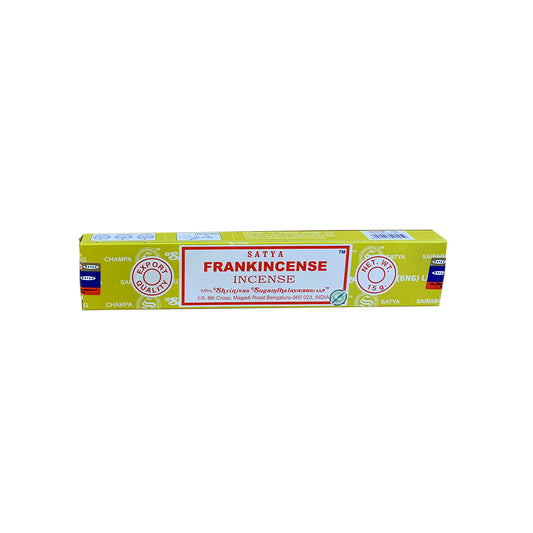 Satya Frankincense Incense Sticks – Purification & Calming Sacred Resin, spicy, resinous, earthy