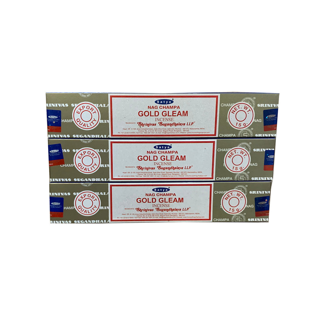 Satya Gold Gleam Incense Sticks – Confidence & Happiness with Rich, Heavenly Aroma Satya