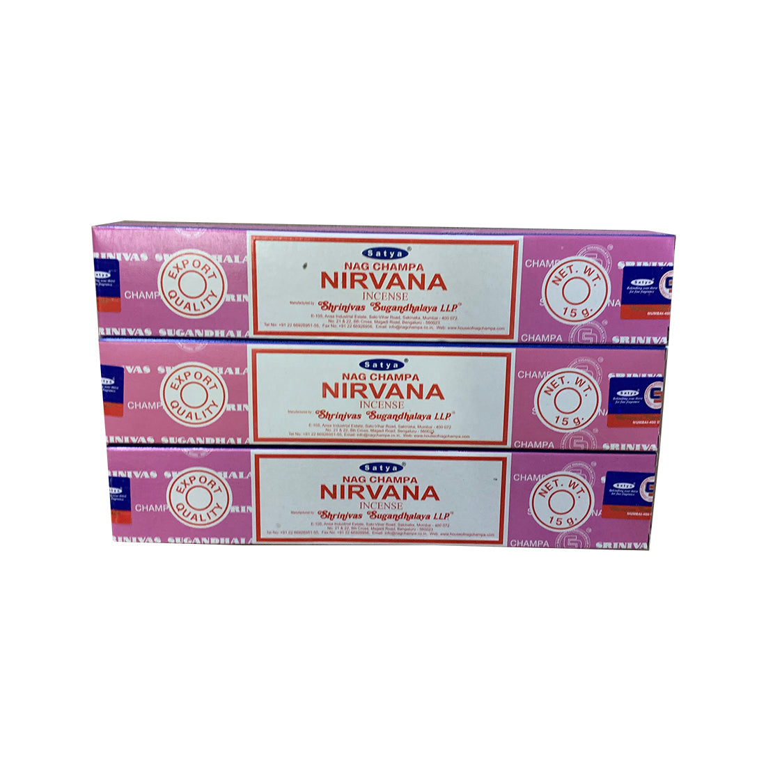 Satya Nirvana Incense Sticks – Stress Relief & Higher Consciousness Satya