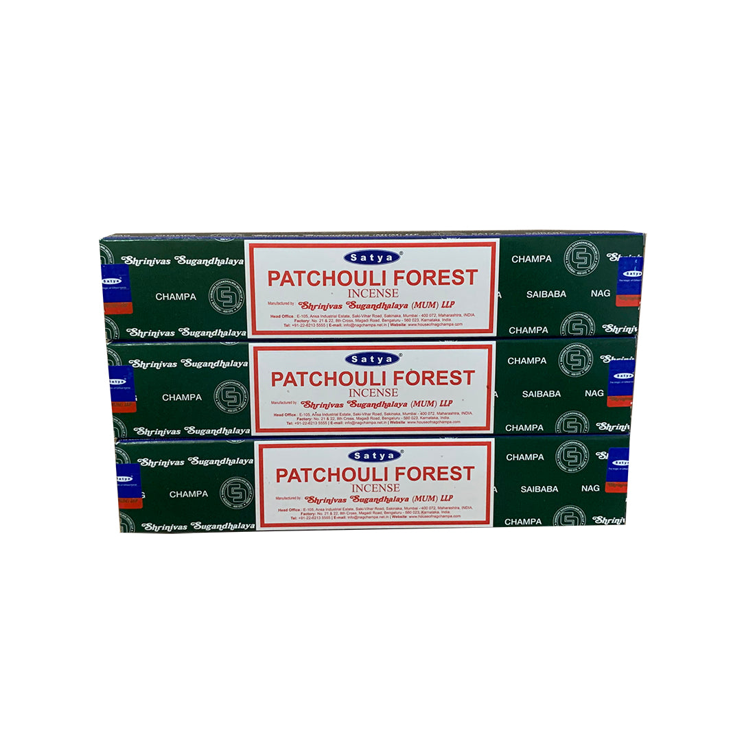 Satya Patchouli Forest Incense Sticks – Earthy & Woody Blend | Artistic Inspiration & Stress Relief Satya