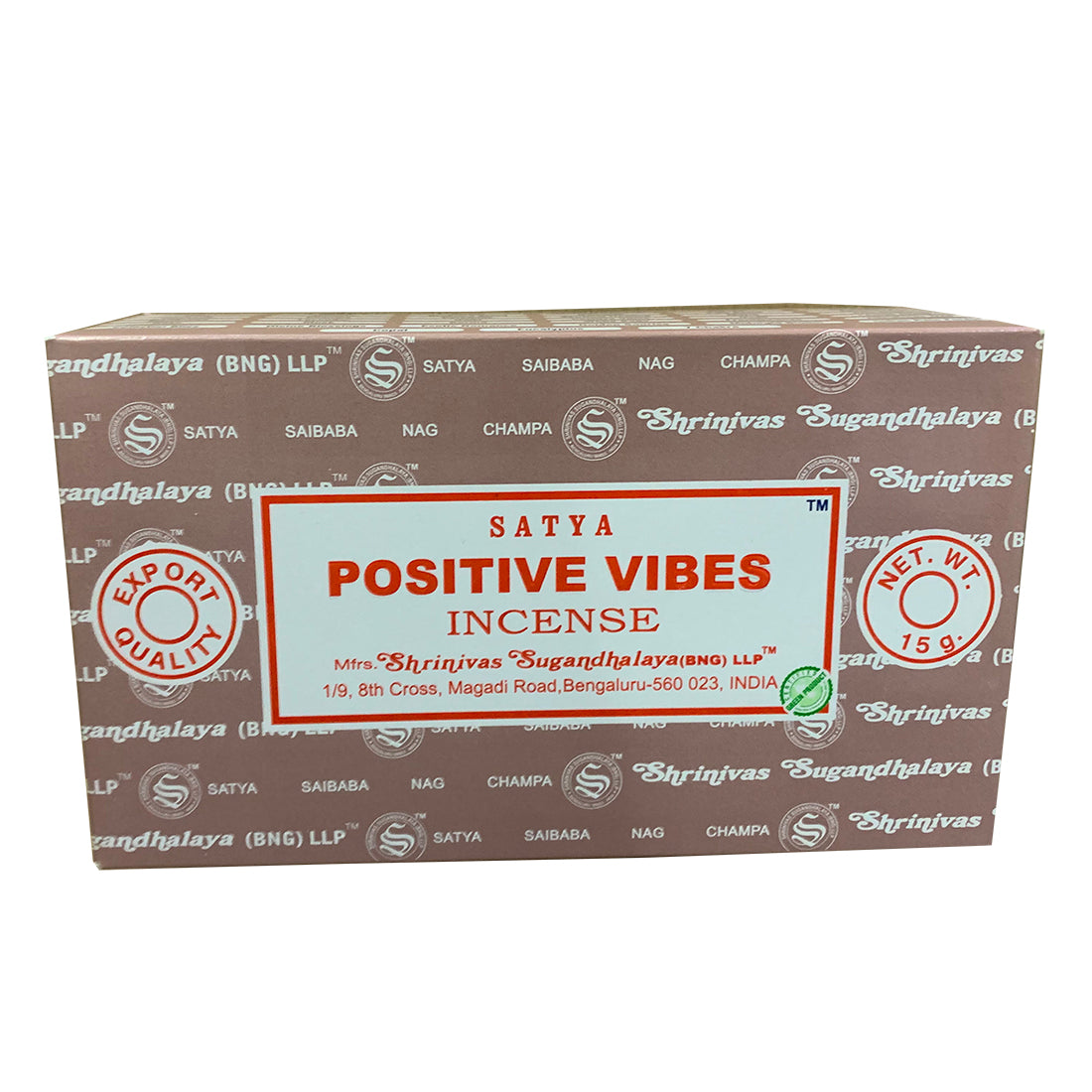 Satya Positive Vibes Incense Sticks – Uplifting & Inspiring | Bright Floral–Herbal Scent for Positivity & Energy