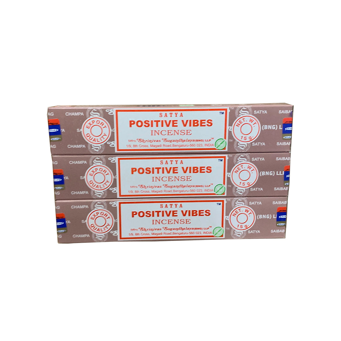 Satya Positive Vibes Incense Sticks – Uplifting & Inspiring | Bright Floral–Herbal Scent for Positivity & Energy