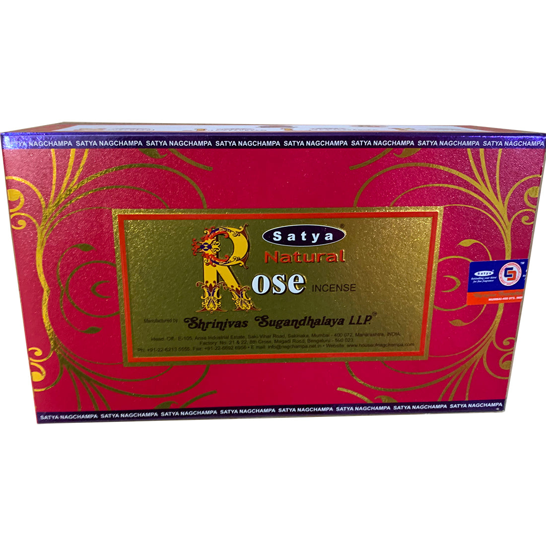 Satya Natural Rose Incense Sticks – Self-Care & Emotional Healing