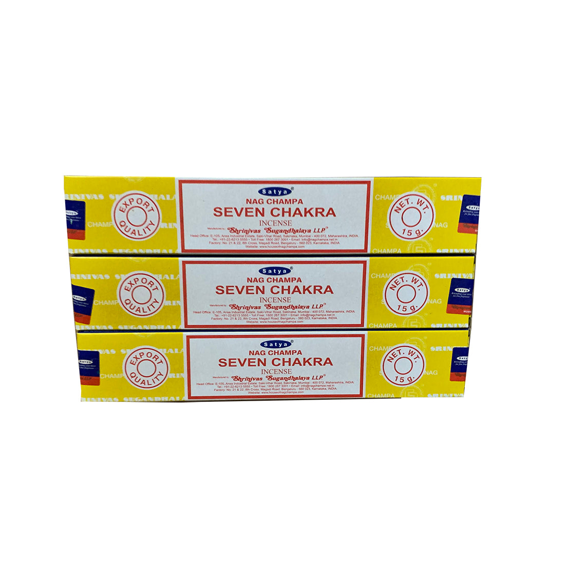 Satya Seven Chakra Incense Sticks – Chakra Work & Holistic Wellness