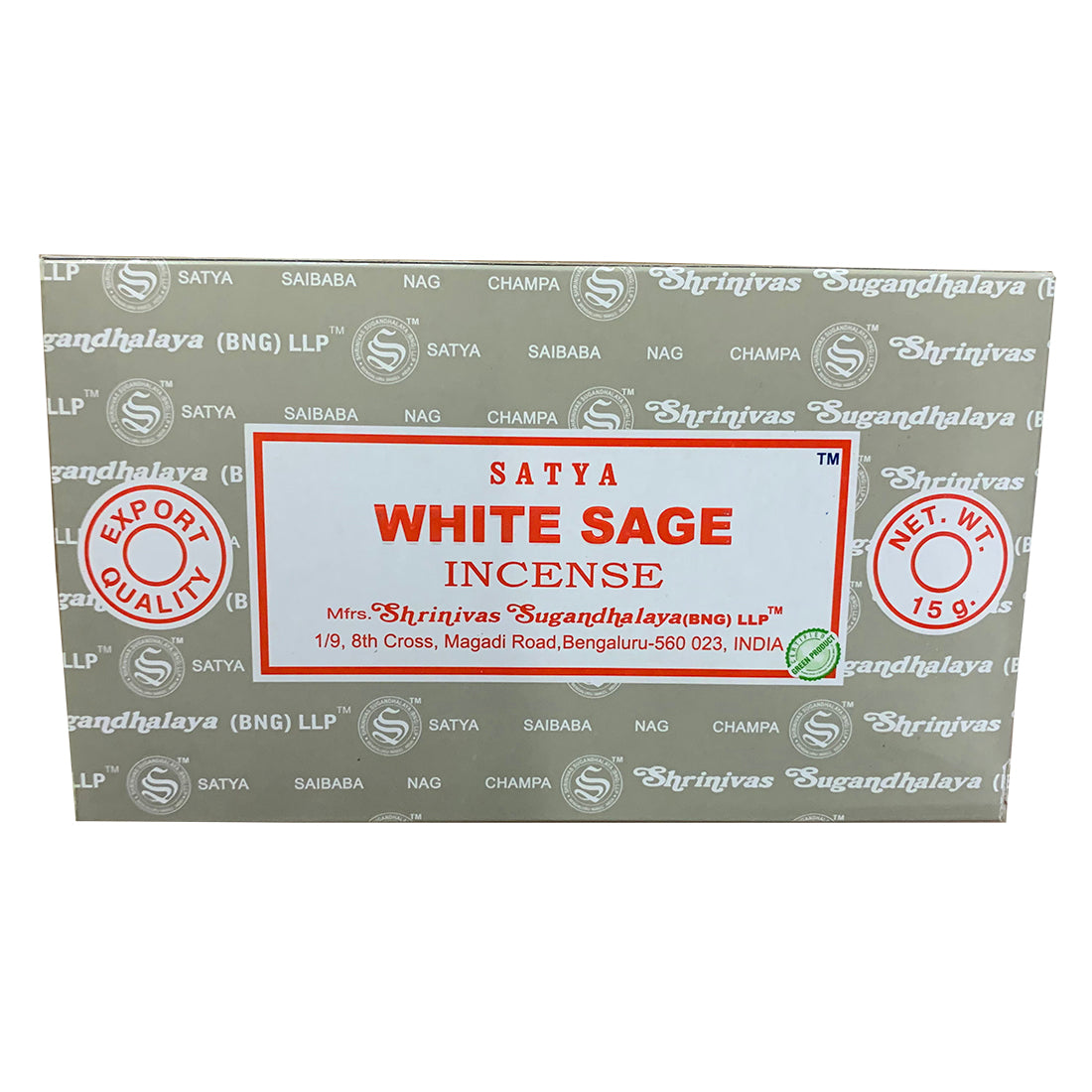 Satya White Sage Incense Sticks – Space Cleansing & Positivity | Scent: Woody-Herbal, Clean & Purifying