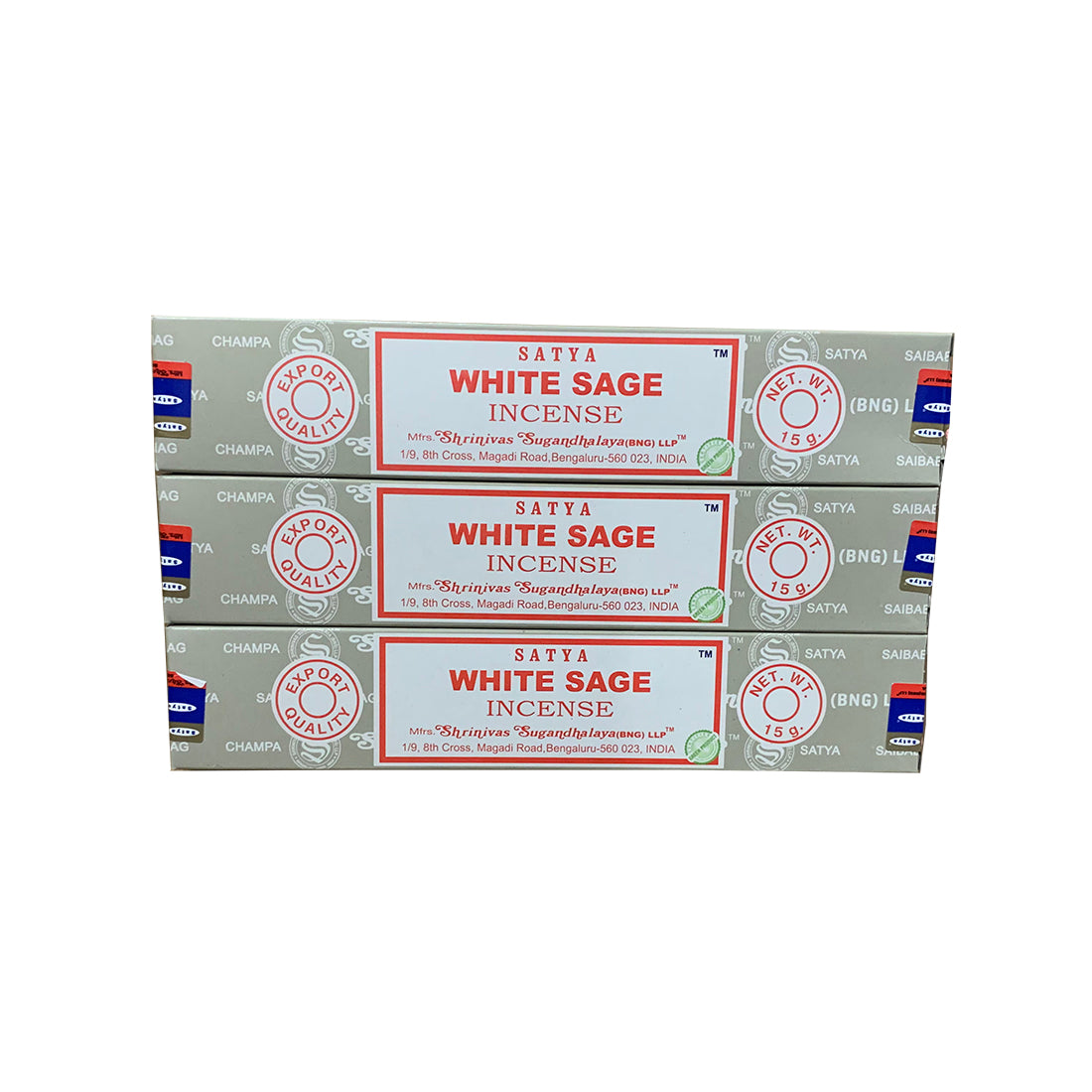 Satya White Sage Incense Sticks – Space Cleansing & Positivity | Scent: Woody-Herbal, Clean & Purifying