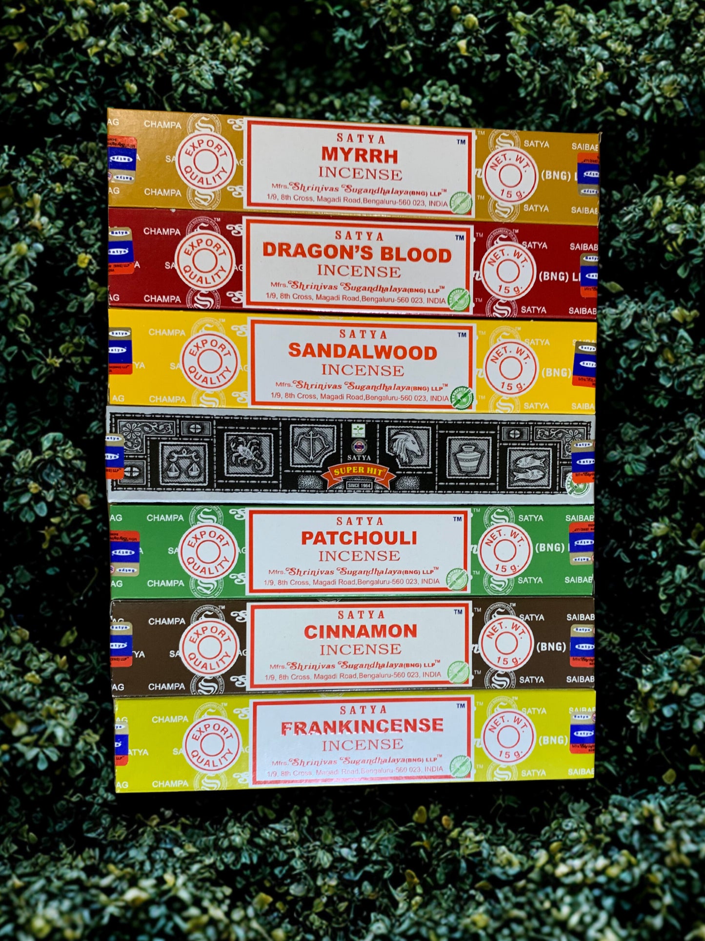 Satya Sacred Fire Incense - Energy & Focus Boosting Set | Dragon's Blood, Cinnamon, Super Hit | Warming & Motivating Scents