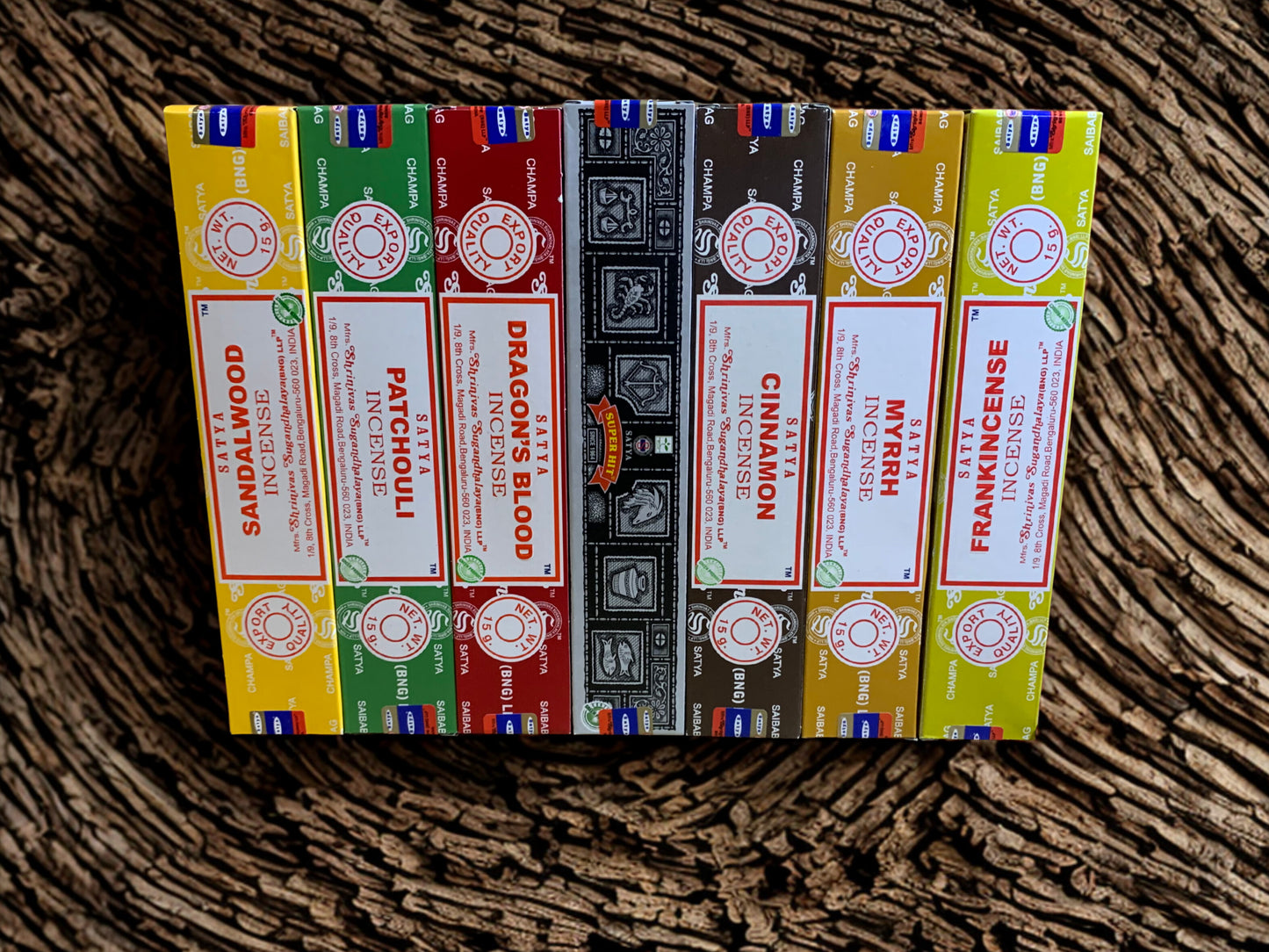 Satya Sacred Fire Incense - Energy & Focus Boosting Set | Dragon's Blood, Cinnamon, Super Hit | Warming & Motivating Scents