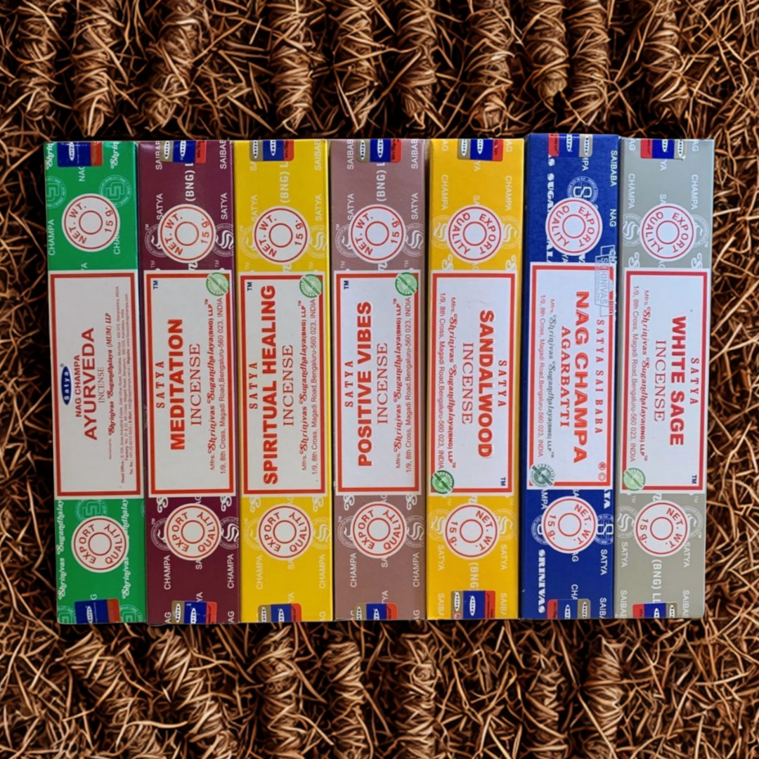 Satya Zen Garden Incense - Daily Mindfulness Ritual Set | Sandalwood, Ayurveda, Spiritual Healing, Nag Champa | Breathwork Support