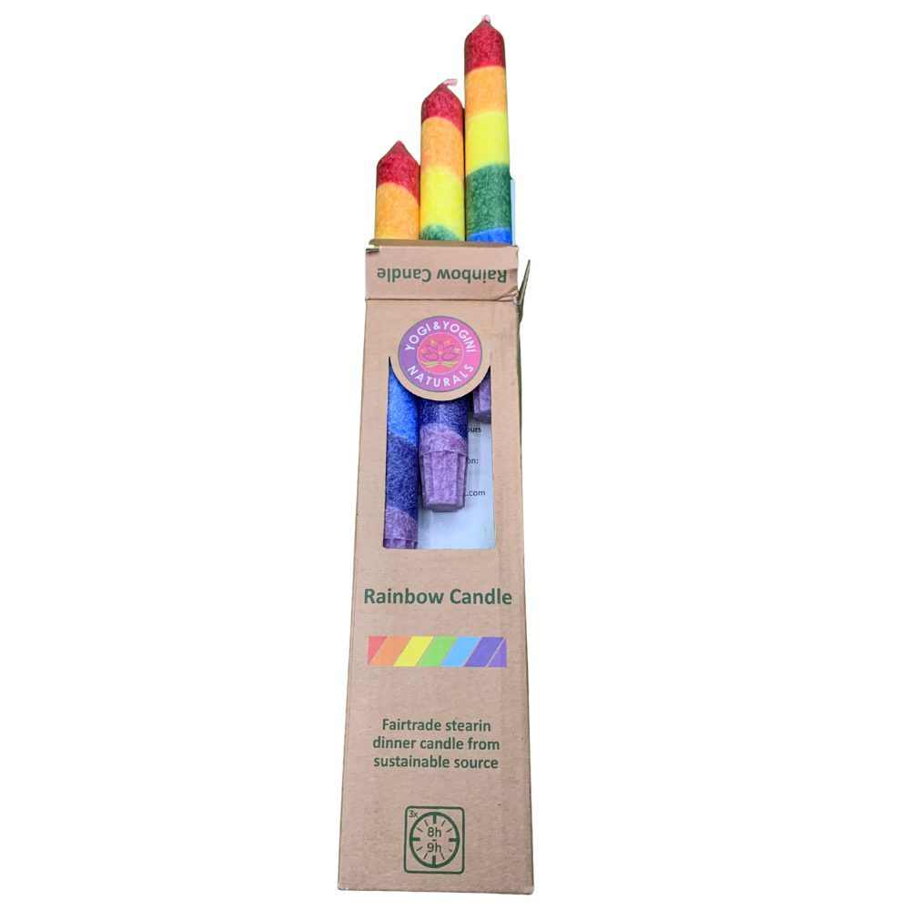 Set of 3 Rainbow Candles - Unscented