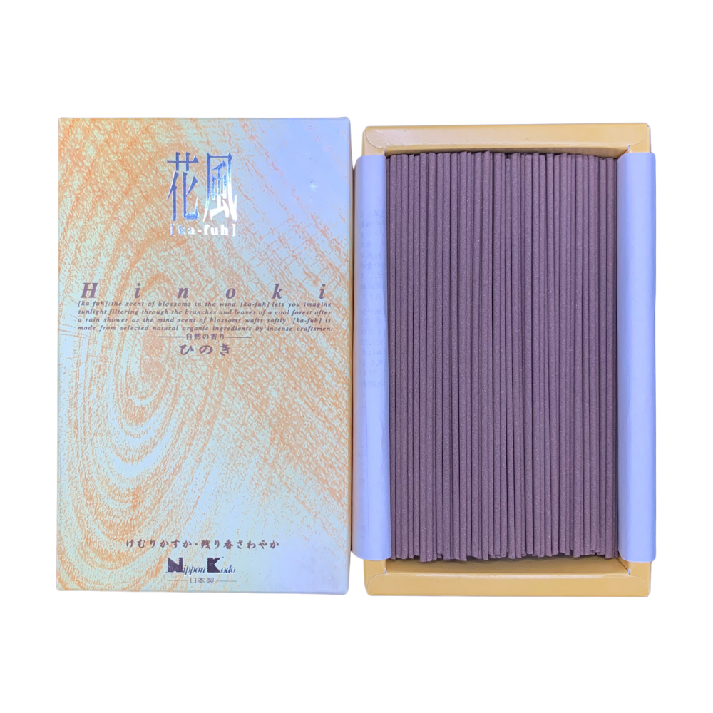 Ka Fuh Hinoki Japanese Cypress Incense - 430 sticks - Minimal Smoke