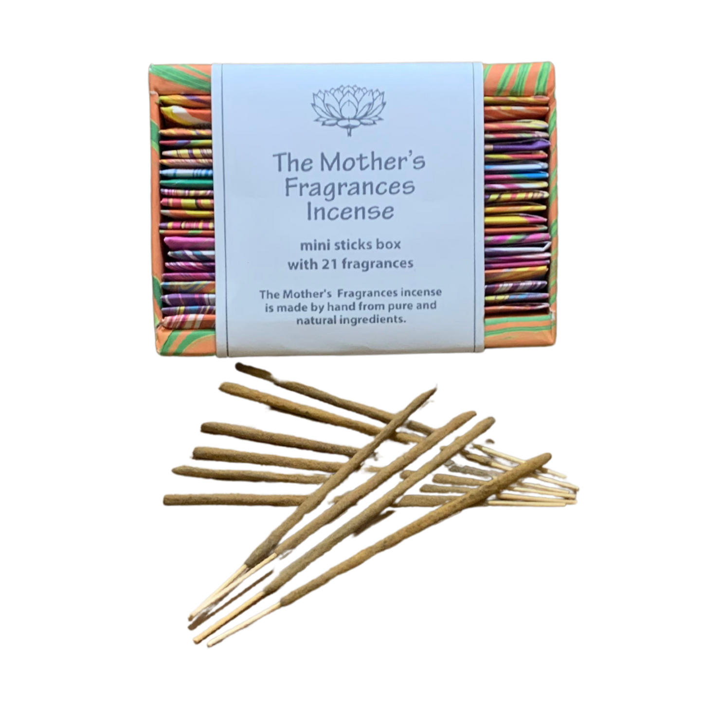 The Mother's Fragrances Incense GIFT BOX: 4 mini sticks of 21 fragrances