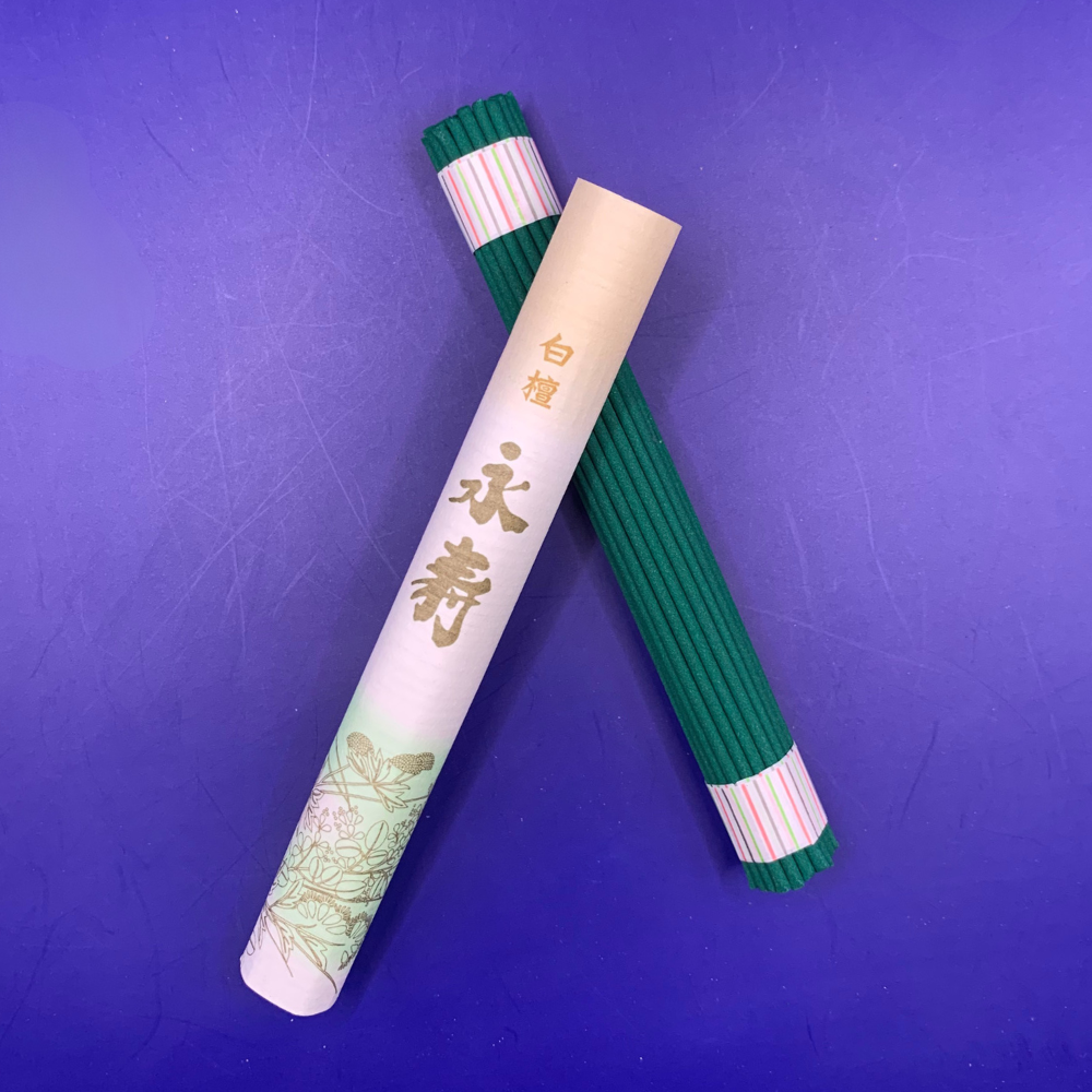 Eiju Byakudan Long Life Incense Roll (50 Sticks)
