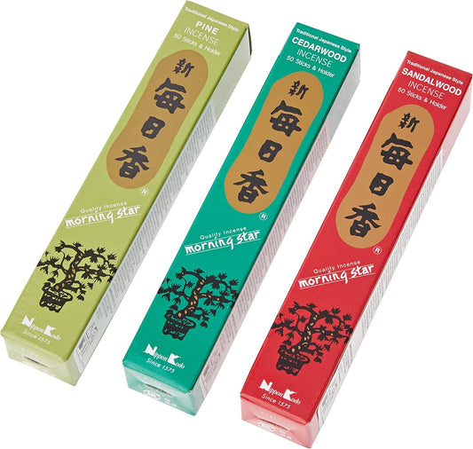 Earth Zen set Morning Star Sandalwood Incense Pine, Cedar, One Size