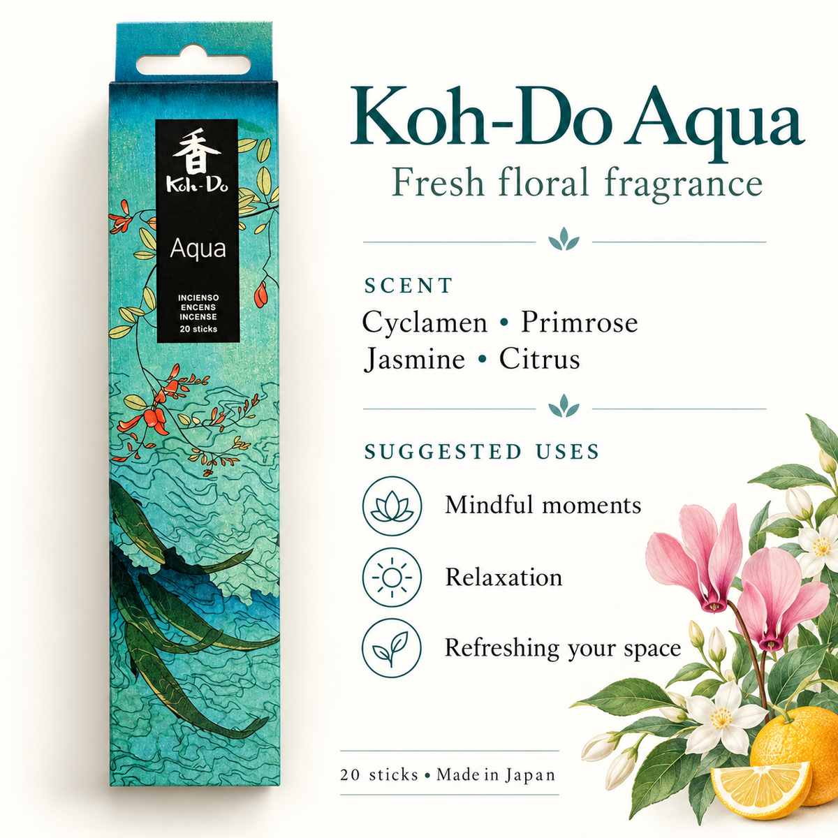 Koh-Do Japanese Garden Incense Set – 3 Packs Eco Incense